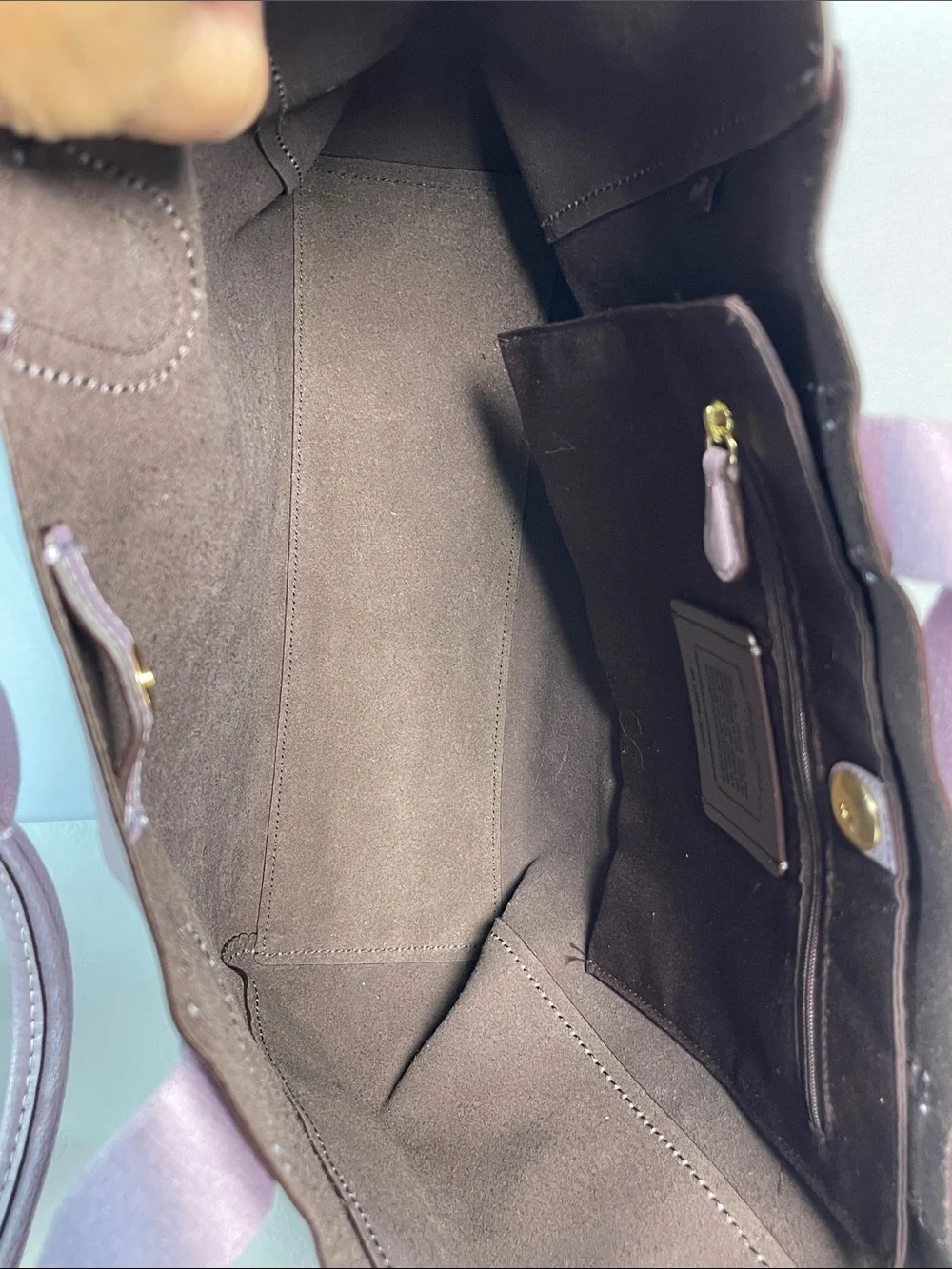 Coach L2054-58860 Derby Leather Tote Lavender Mauve Pebbled Leather
